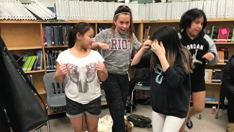 Lavallee School's booming powwow club gives kids chance to learn about culture, practise dance moves