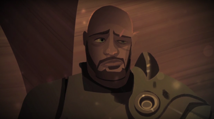 Concept art of Saw Gerrera for 'Star Wars Rebels' (Lucasfilm)