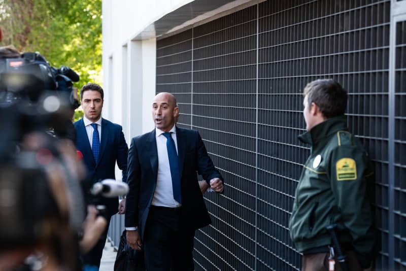 Former Royal Spanish Football Federation (RFEF) chief Luis Rubiales arrives to the court in Madrid as a defendant accused of corruption during his time as head of the federation. Matias Chiofalo/EUROPA PRESS/dpa