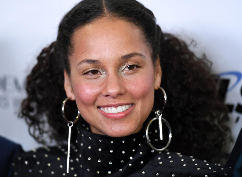 Alicia Keys attends the Recording Academy Producers & Engineers Wing 11TH annual GRAMMY¨ Week event honoring international music icons Alicia Keys and Swizz Beatz  at The Rainbow Room on January 25, 2018 in New York. / AFP PHOTO / ANGELA WEISS        (Photo credit should read ANGELA WEISS/AFP via Getty Images)