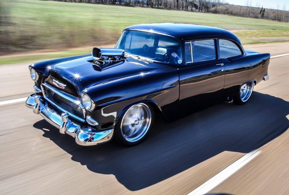 Go ahead and whistle: Here's a glamor shot of Shawn Brereton's 1955 Chevrolet.