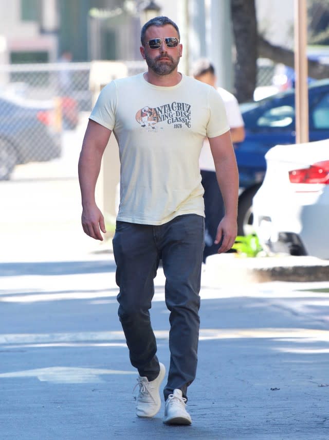 The 'Justice League' star looked to be in superhero shape while out in Los Angeles.