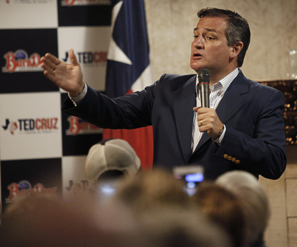 Republican Sen. Ted Cruz in Odessa, Texas, Aug. 25, 2018. (Photo: Jacob Ford/Odessa American via AP)