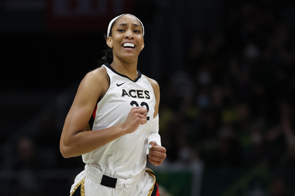 A'ja Wilson is once again WNBA MVP. (Photo by Steph Chambers/Getty Images)