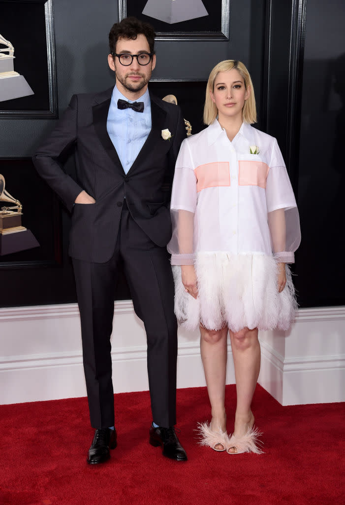 <p>Jack Antonoff and fashion designer Rachel Antonoff attends the 60th Annual Grammy Awards at Madison Square Garden in New York on Jan. 28, 2018. (Photo: John Shearer/Getty Images) </p>