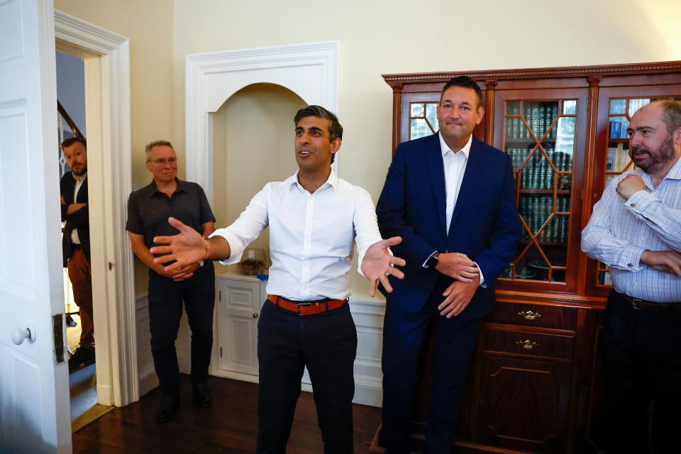 Conservative leadership hopeful Rishi Sunak visits Scotland for the first time during the Conservative Party leadership campaign on 6 August 2022 in Edinburgh, Scotland (Getty Images)