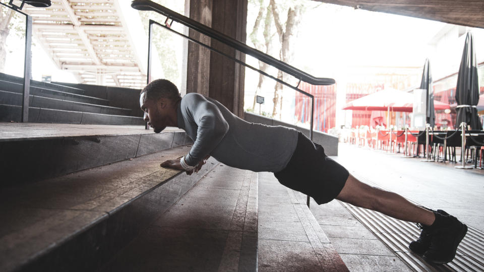 Man doing press up