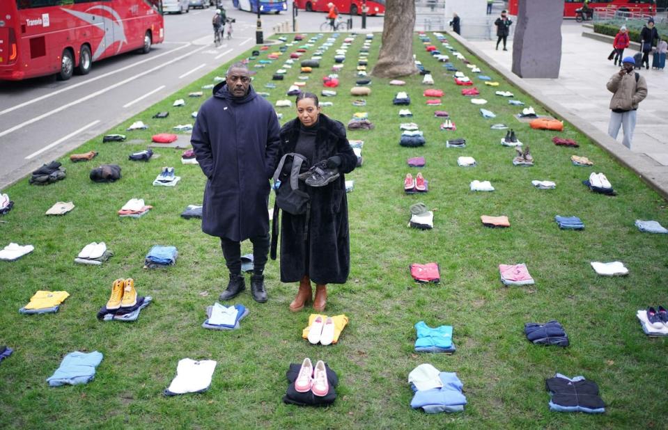 Idris Elba during the launch of his Don't Stop Your Future campaign in Parliament Square (PA)