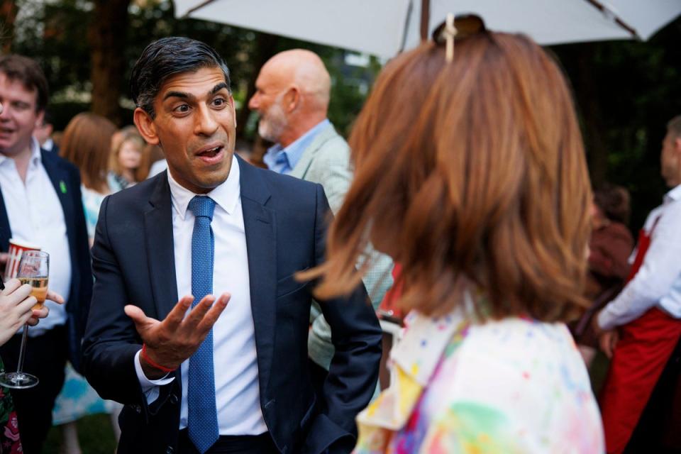 Rishi Sunak at the Spectator summer party 2023 (Jamie Lorriman)