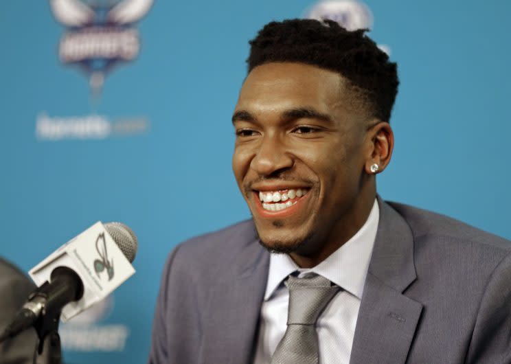 It's all fun and games until the owner calls you up to his office, Malik Monk. (AP)