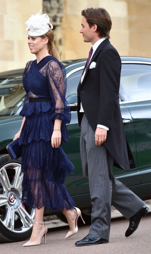 <p>Edo looked lovingly at then-girlfriend Beatrice at the wedding. This came right after Edo accompanied Beatrice and her family on a trip during the Bahrain Grand Prix.</p>