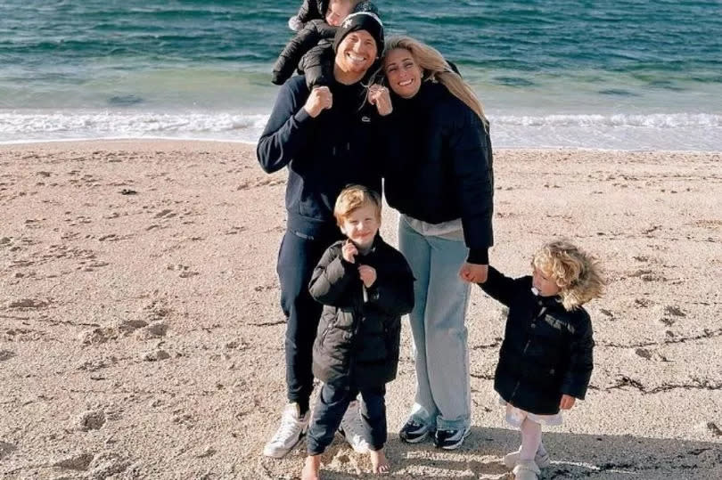 Stacey and Joe with their youngest children -Credit:Stacey Solomon Instagram