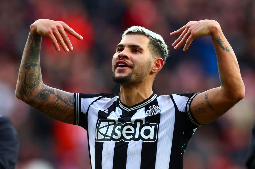 Bruno Guimaraes of Newcastle United celebrates