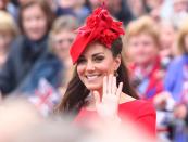 Catherine, Duchess of Cambridge, aka Kate Middleton The Queen's Diamond Jubilee River Pageant Flotilla London, England - 03.06.12 Mandatory Credit: WENN.com