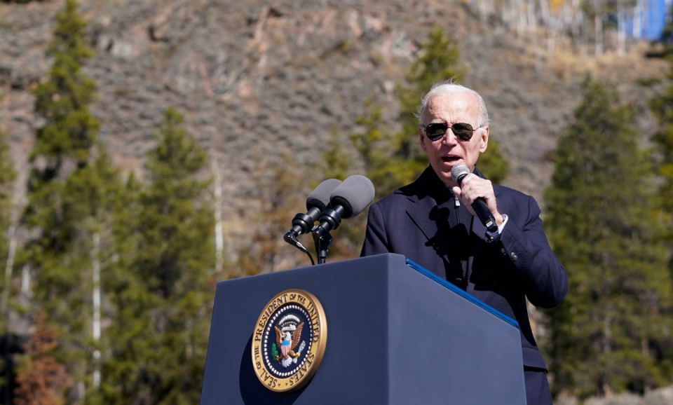 President Joe Biden speaks about protecting and conserving America's iconic outdoor spaces on Wednesday, Oct. 12, 2022.