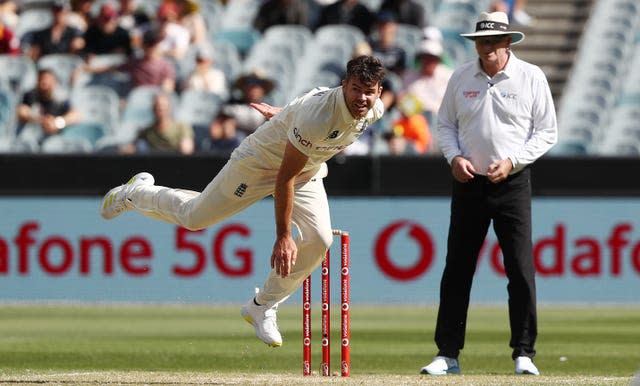 England’s James Anderson in action during day two of the third Ashes Test