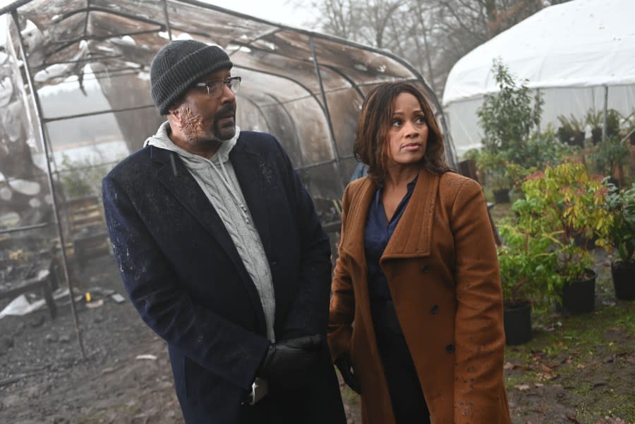 THE IRRATIONAL — “Scorched Earth” Episode 108 — Pictured: (l-r) Jesse L. Martin as Alec Mercer, Maahra Hill as Marisa — (Photo by: Sergei Bachlakov/NBC)