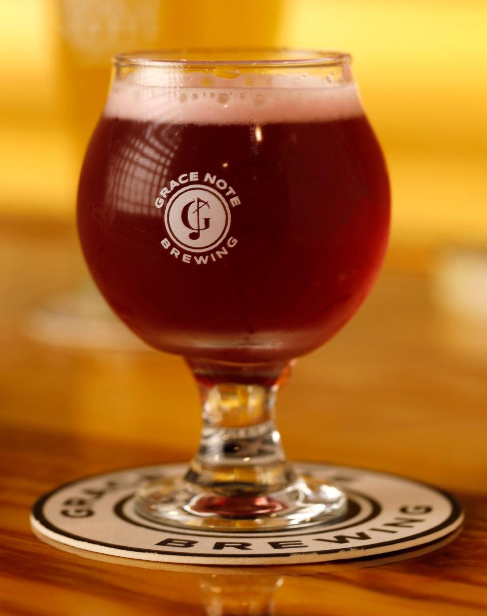 Berry Tone, a fruited Kettle Sour with mixed berries, is among the craft beers at the new Grace Note Brewing in Jacksonville.