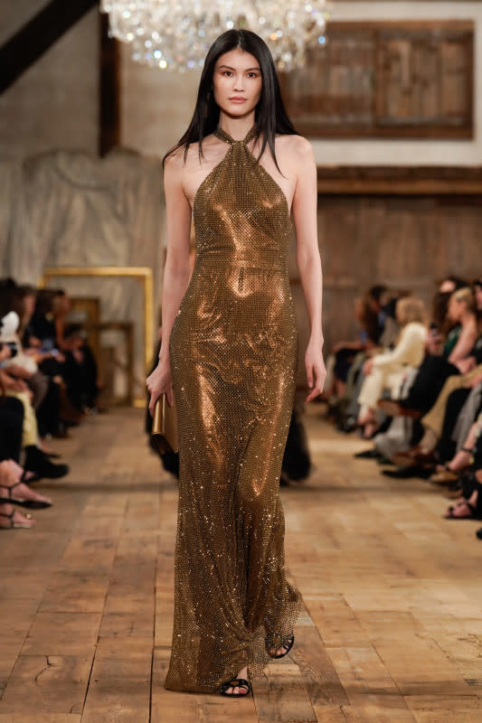 Ralph Lauren Returns to New York Fashion Week With Liquid Gold