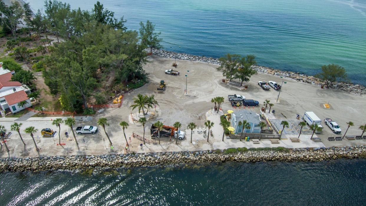 Humphris Park, 2000 Tarpon Center Drive, Venice, was set to reopen Saturday morning, after being closed as a result of storm surge damage caused by Hurricane Idalia. Venice Public Works staff cleared debris and replaced more than 1,500 cubic yards of materials to rebuild the parking lot.