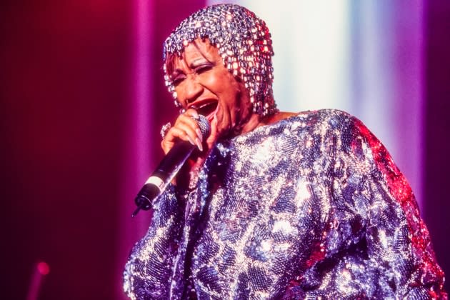 Celia Cruz Performs At Madison Square Garden - Credit: Jack Vartoogian/Getty Images