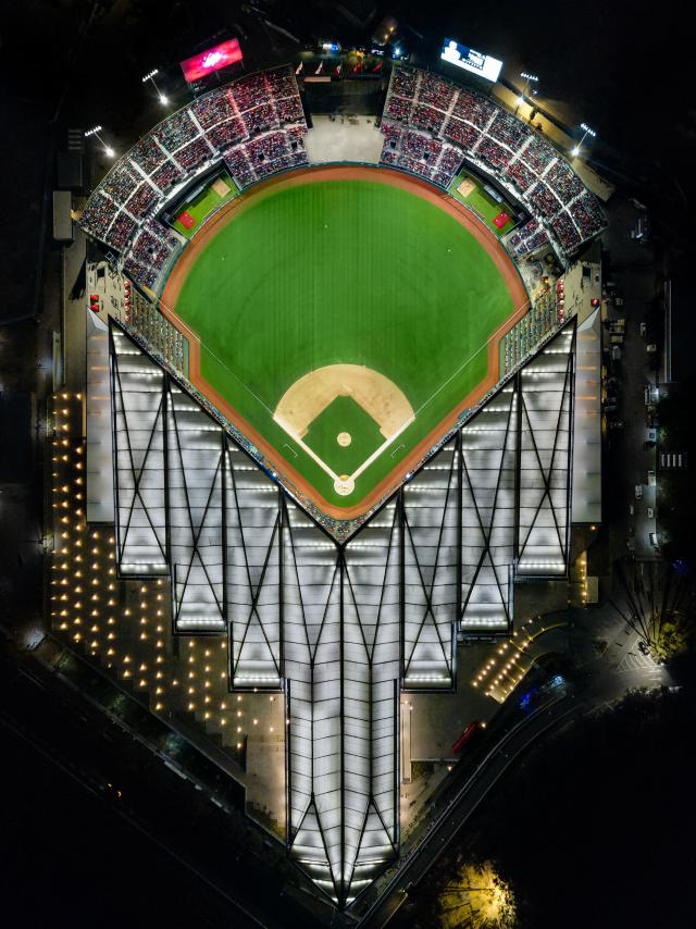 futuristic baseball stadiums