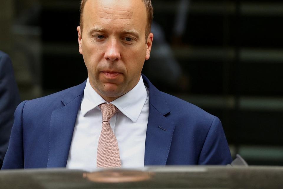 Matt Hancock leaves after testifying at the COVID-19 Inquiry, (REUTERS)