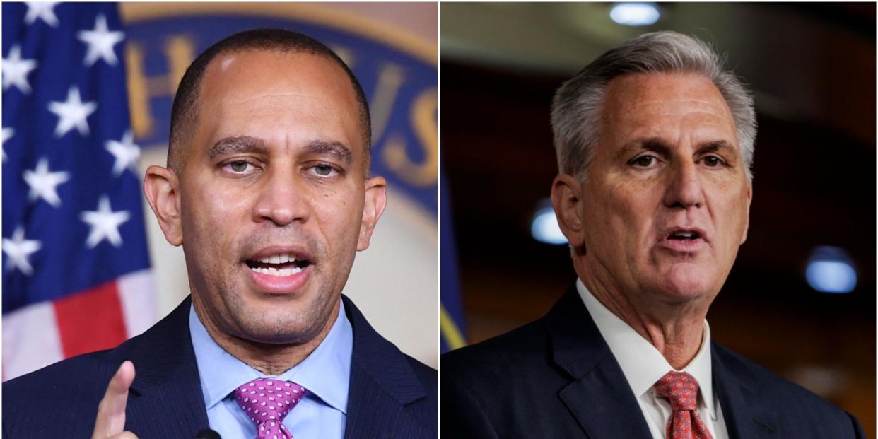 House Democratic Caucus Chair Rep. Hakeem Jeffries and House Minority Leader Kevin McCarthy.