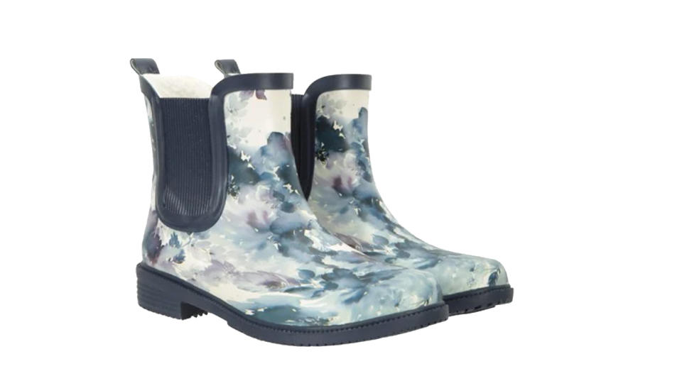Winter Printed Rubber Womens Ankle Wellie