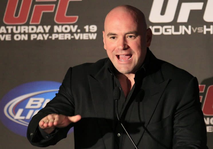 UFC president Dana White has had some very public confrontations with top fighters as of late. (Getty)