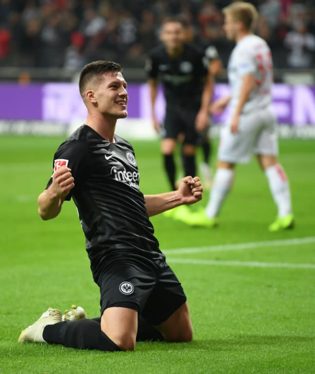 Eintracht Frankfurt striker Luka Jovic has now scored nine league goals this season after scoring twice on Sunday