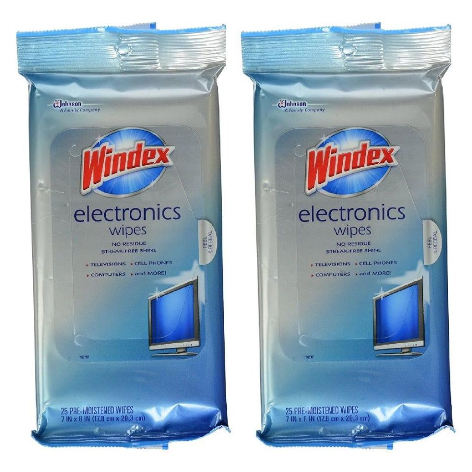 <p><a href="https://go.redirectingat.com?id=74968X1596630&url=https%3A%2F%2Fwww.walmart.com%2Fip%2FWindex-Electronics-Wipes-Pre-Moistened-25-Count-2-Pack%2F124989080&sref=https%3A%2F%2Fwww.thepioneerwoman.com%2Fhome-lifestyle%2Fa43400342%2Fhow-to-clean-tv-screen%2F" rel="nofollow noopener" target="_blank" data-ylk="slk:Shop Now;elm:context_link;itc:0;sec:content-canvas" class="link ">Shop Now</a></p><p>Electronics Wipes </p><p>walmart.com</p><p>$17.31</p>