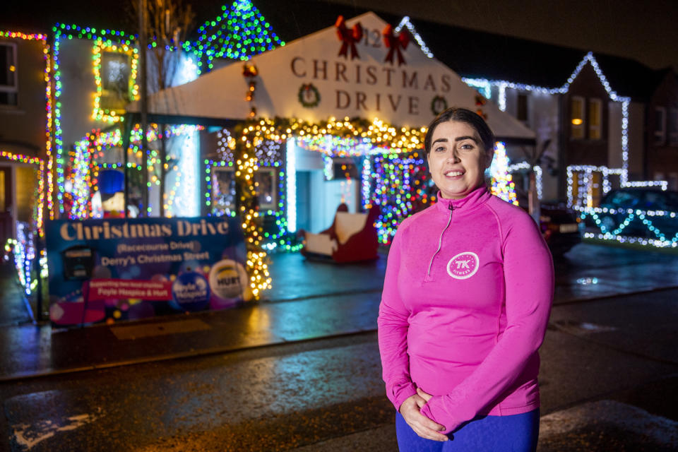 Emma Curran outside her home in Racecourse Drive in Derry (Liam McBurney/PA)