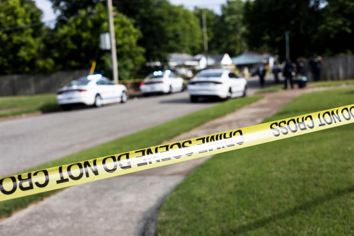 The Memphis Police Department on the scene of an officer-involved shooting on May 30, 2023, at Eastern Drive and Sumter Street in Memphis.