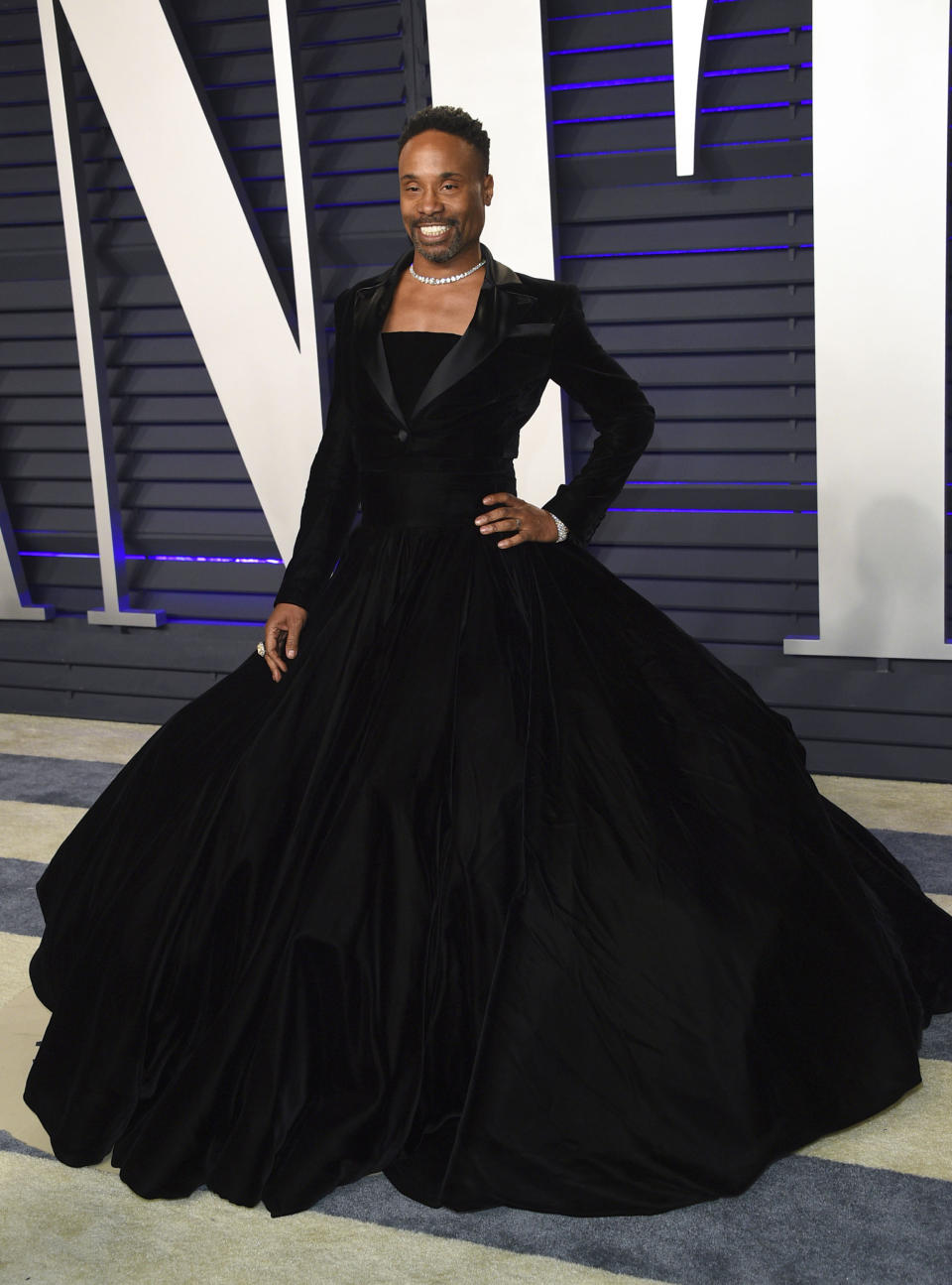 Billy Porter arrives at the Vanity Fair Oscar Party on Sunday, Feb. 24, 2019, in Beverly Hills, Calif. (Photo by Evan Agostini/Invision/AP)