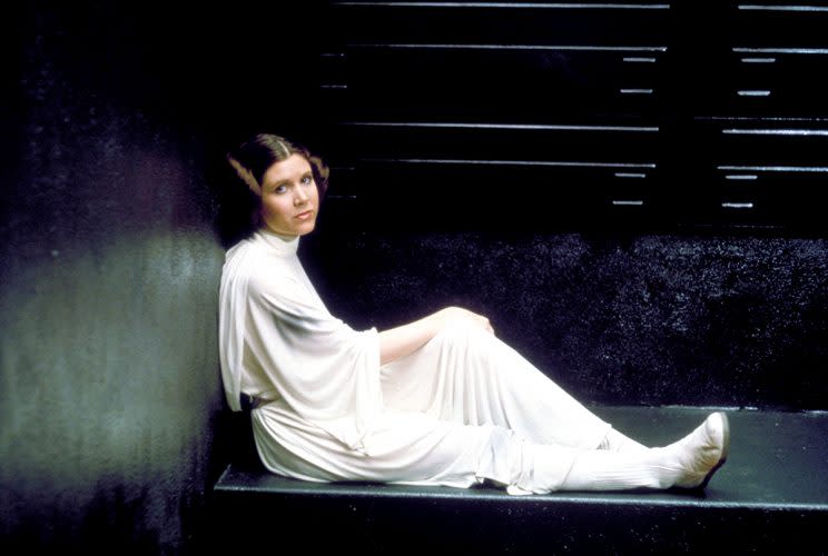 Rest in peace Carrie Fisher. Photo by Lucasfilm/20th Century Fox/REX/Shutterstock (5886297ff) Carrie Fisher Star Wars Episode IV - A New Hope - 1977 Director: George Lucas Lucasfilm/20th Century Fox USA Film Portrait Scifi Star Wars (1977) La Guerre des étoiles