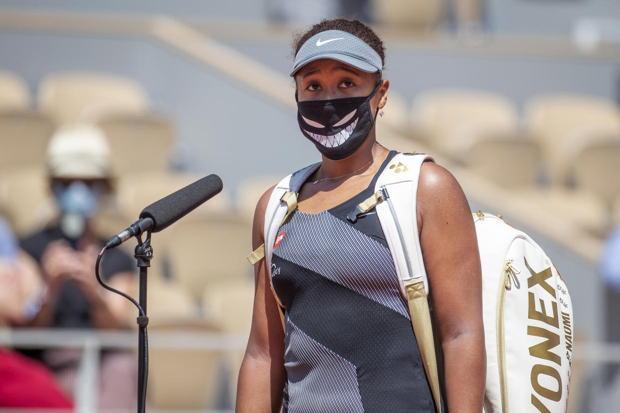 Naomi Osaka of Japan at the 2021 French Open