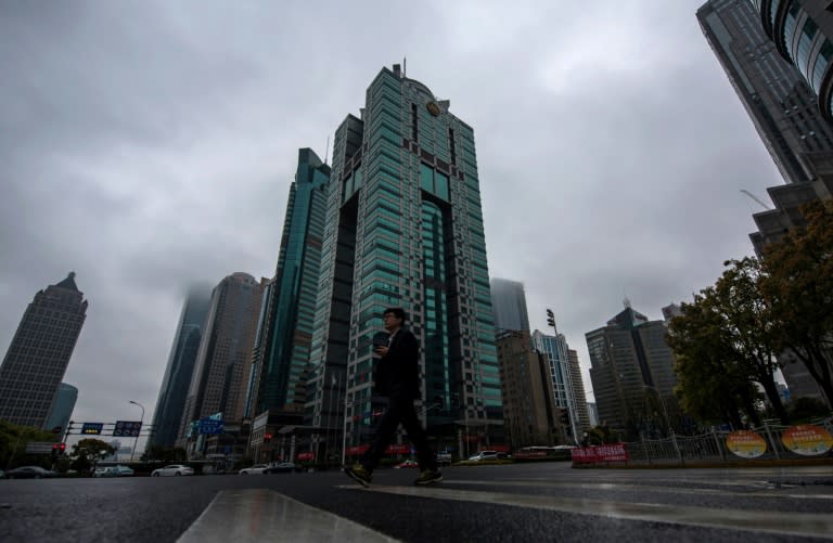 The building (C) where the Panama-based law firm Mossack Fonseca has an office in Shanghai