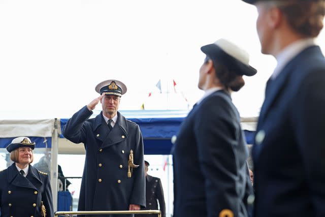 <p>Chris Jackson - WPA Pool/Getty</p> Prince William at the Britannia Royal Naval College