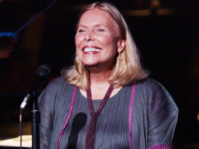 <p>Robert Mora/Getty</p> Joni Mitchell performs at the "Stormy Weather 2002" concert at the Wiltern Theatre on November 13, 2002 in Los Angeles, California.