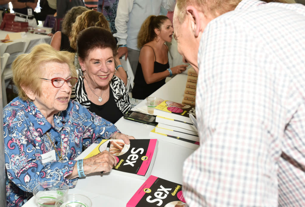 Dr. Ruth Westheimer attends Authors Night With The East Hampton Library on August 10, 2019 in East Hampton, New York. (Photo by Eugene Gologursky/Getty Images for East Hampton Library)