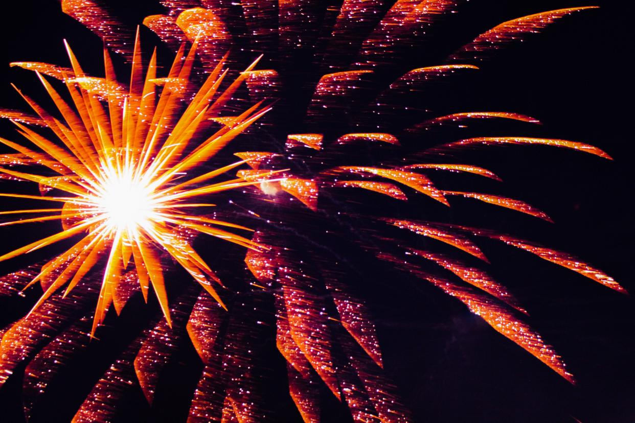 Fireworks lit the sky at the Marion County Fairgrounds on July 4, 2020. While the coronavirus pandemic canceled the fair, the annual Independence Day fireworks were still held. Spectators were not allowed inside the fairgrounds to help comply with social distancing requirements.