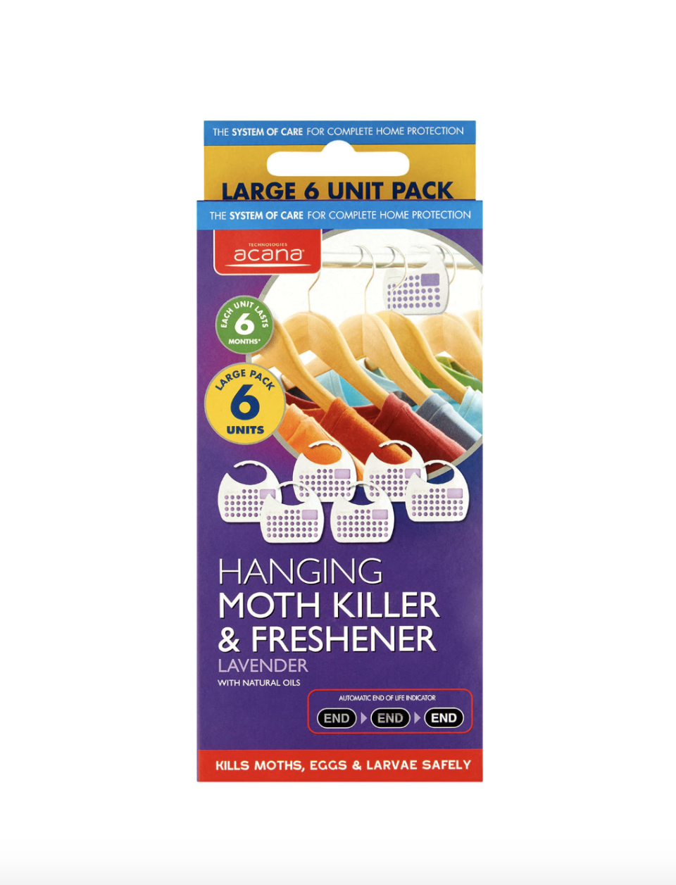 Acana Hanging Moth Killer and Wardrobe Freshener, Pack of 6 £6.99  