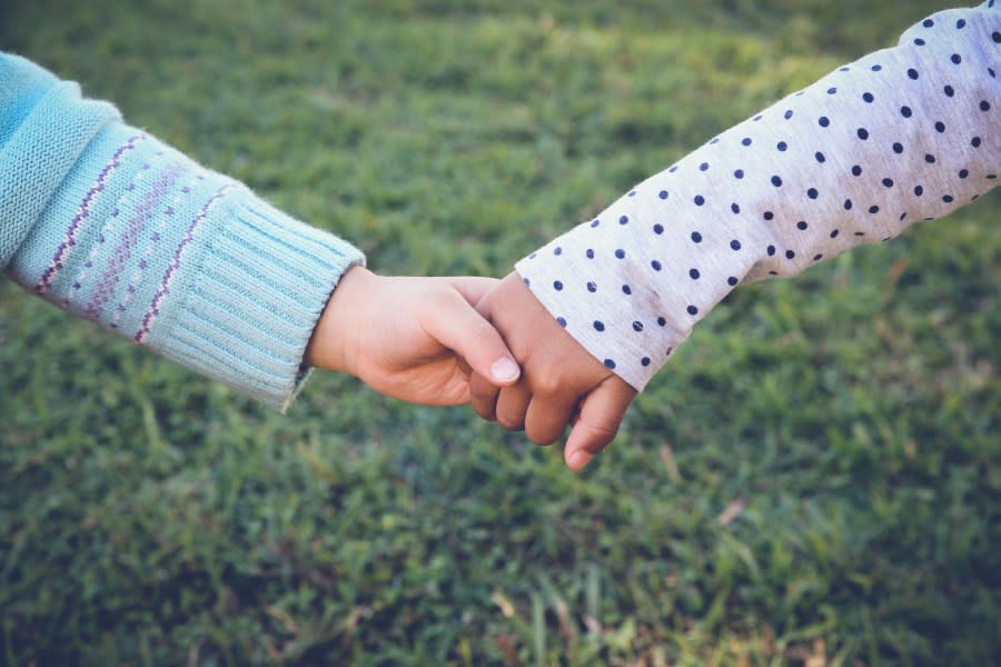 A poster showing children of different races holding hands is being challenged by a trustee in a Texas school district. (Credit: AdobeStock)