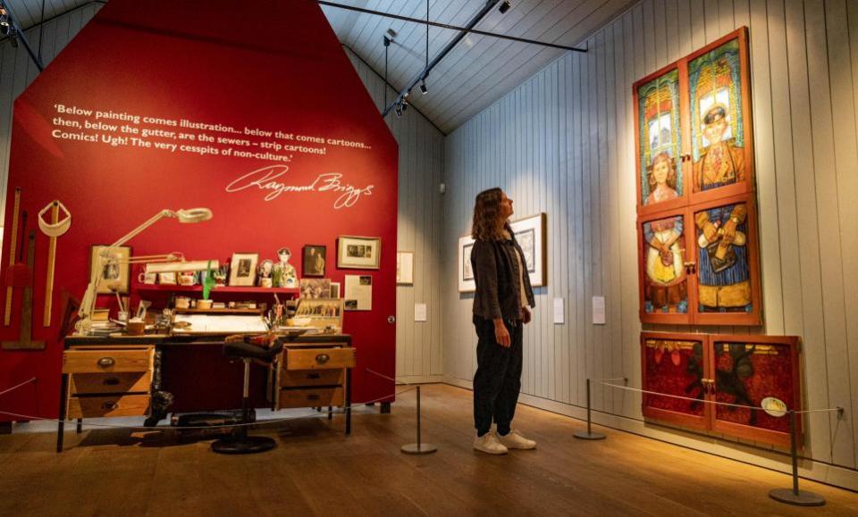 The Argus: Raymond Briggs' writing and drawing desk which he used for more than 40 years is on display