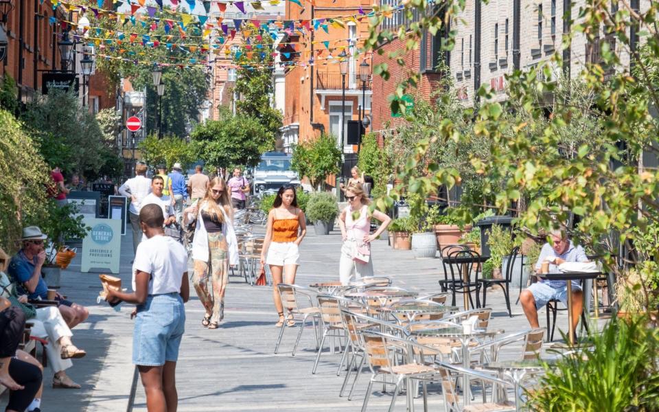 Pavilion Road in Chelsea has been permanently pedestrianised to allow more alfresco dining  - William Barton