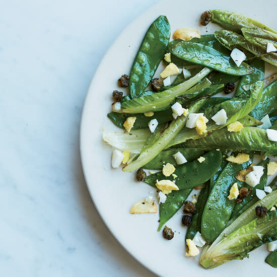 April 25: Stir-Fried Snow Peas and Romaine