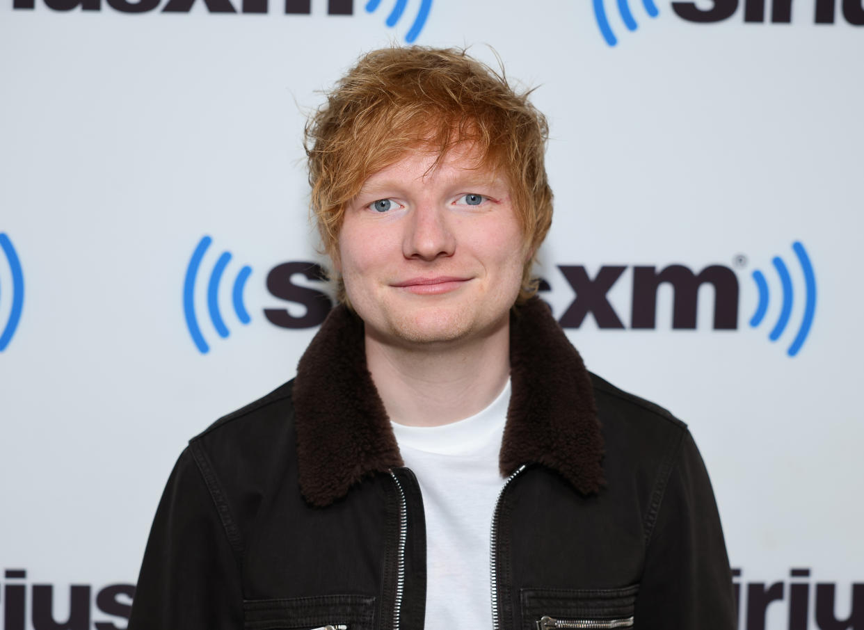 NEW YORK, NEW YORK - MAY 05: Ed Sheeran visits SiriusXM Studios on May 05, 2023 in New York City. (Photo by Theo Wargo/Getty Images)