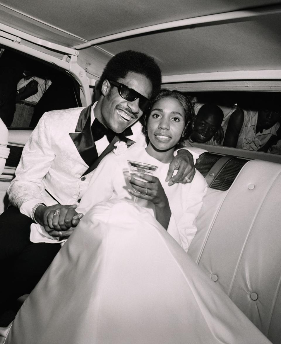 <p>Stevie Wonder and singer-songwriter Syreeta Wright wed in Detroit, Michigan in 1970. The couple divorced only two years later, but continued to collaborate together on songs like "Signed, Sealed, Delivered" and the 1974 <em>Stevie Wonder Presents Syreeta. </em></p>