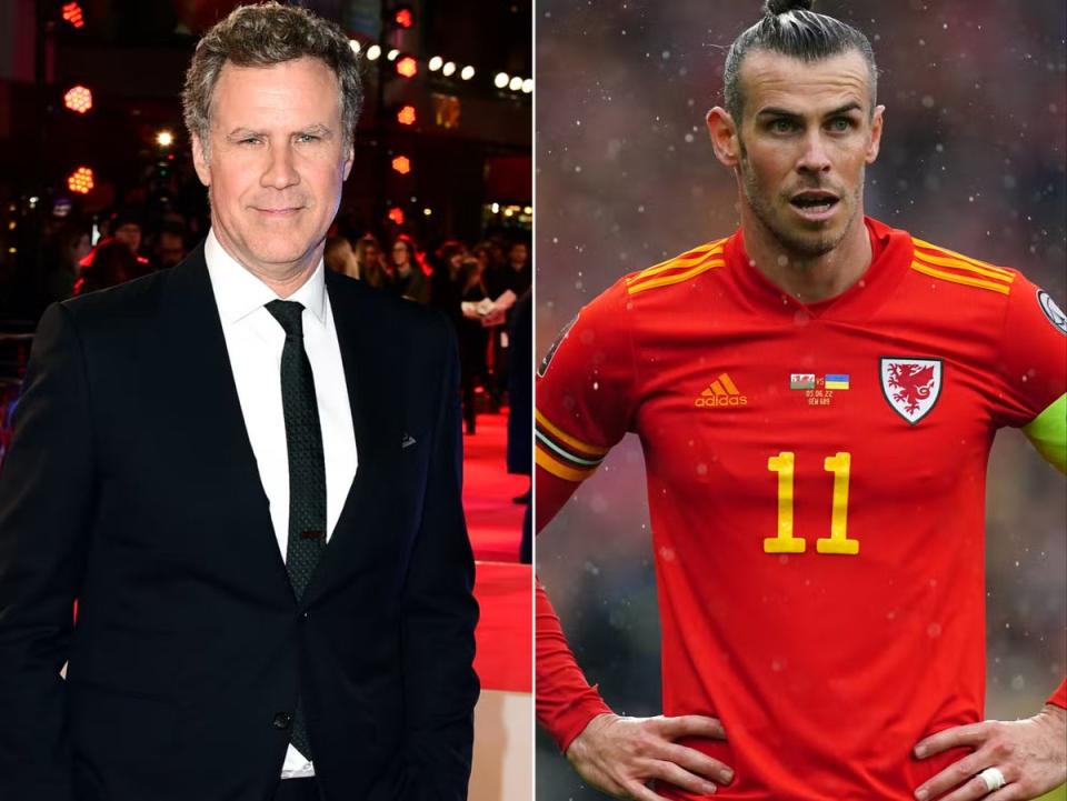 Will Ferrell and Gareth Bale  (PA)